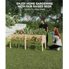 Hipicute 2 Tiers Wooden Raised Planter Box,72x23x30-Inch,Mobile Elevated Wood Planter,