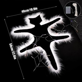 Luminous Rug with Roasted Cat, Funny Rugs, Hallway Rugs, Christmas Lights Decoration, Non-Slip Floor Rug, Living Room for Home, Bedroom, Christmas Party (Colourful)