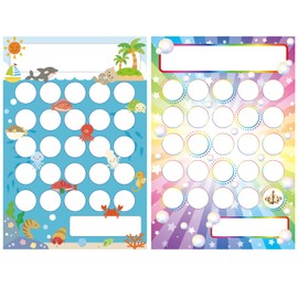 Cristallo Reward Sticker Card, Small Sea Story & Rainbow 20 Each Reward Sticker Potty Training Well Made Attendance Card Postcard Size