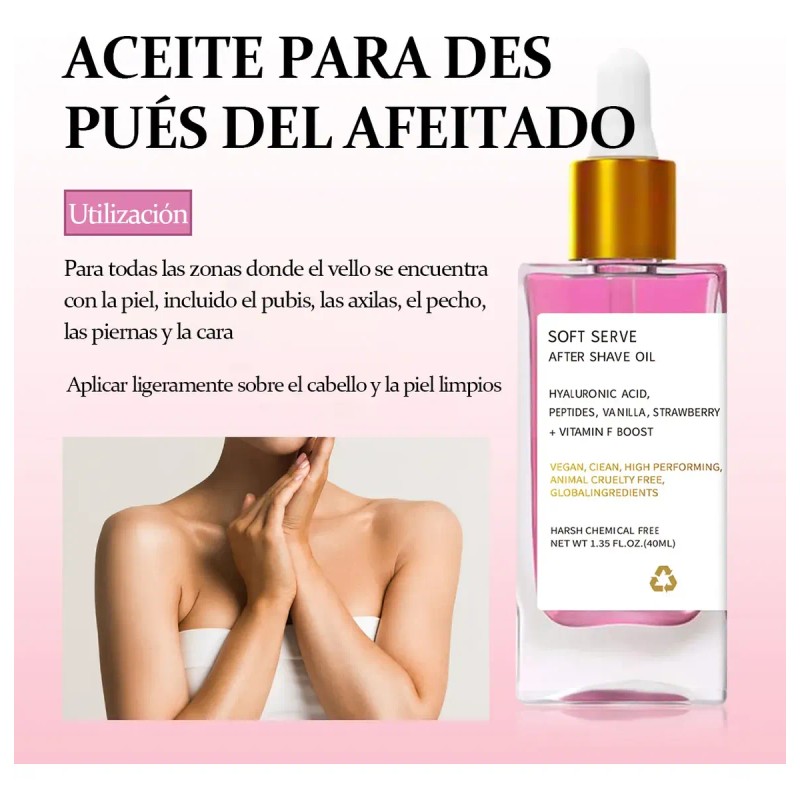 Aceite Para Después Del Afeitado Aroma A Fresa Y Vainilla