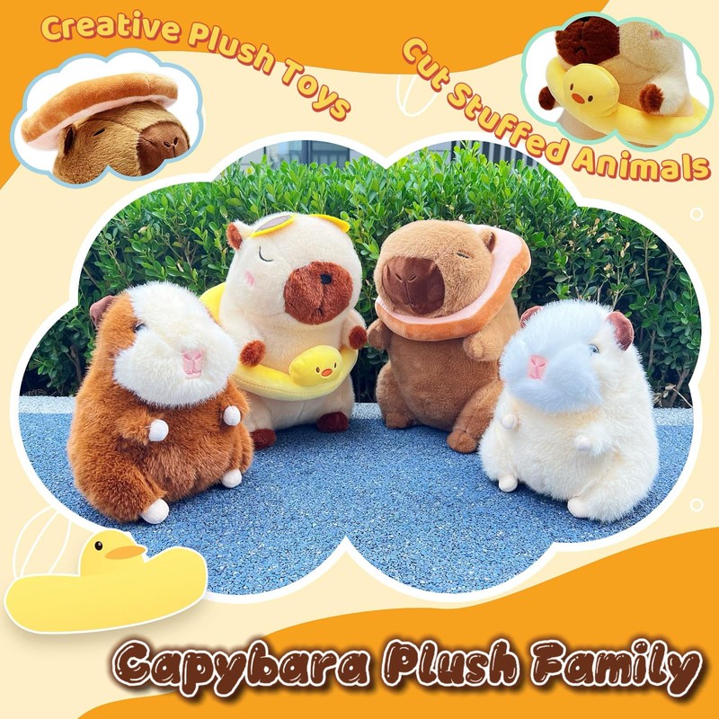 NuomiYue Cute White Guinea Pig Stuffed Animals for Kids and