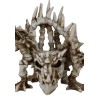 Legendary Arthurian Merlin Dragon Skulls Bones Skeletons Throne Chair Figurine