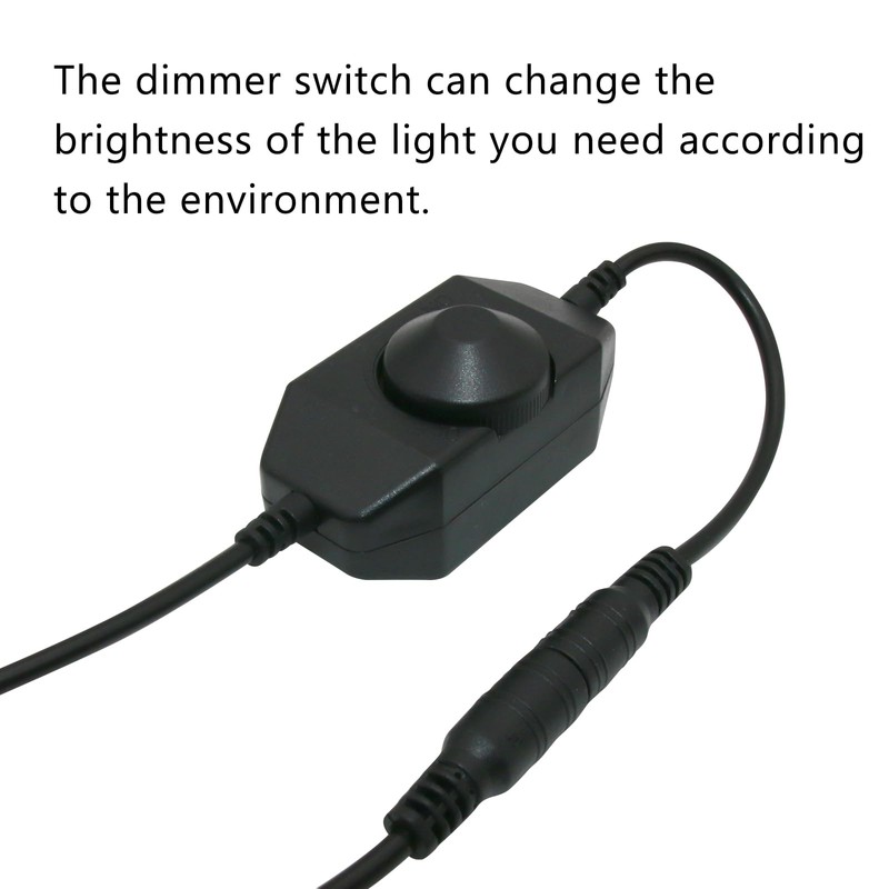 LED Strip Dimmer Switch Contorller 12-24V DC PWM Rotary Inline