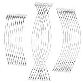 GANAZONO 100Pcs Bite Fishing Wire Leaders Portable Fishing Lines Reusable Lightweight Tackle for Bass Trout and Pike Catching