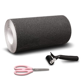 VORVIL Anti Slip Traction Tape for Stairs or Slippery Indoor or Outdoor Step Surfaces (12" W by 60' L), Skid Resistant 80 Grit Grip for Enhanced Foot Stability, Adhesive Anti-Friction Support