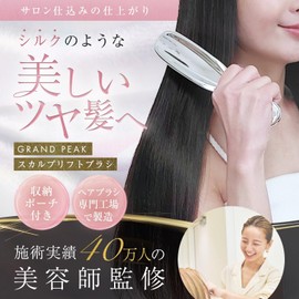 Grand Peak Hair Brush, Easy Scalp Care & Glossy Hair: Includes Storage Pouch, Scalp Lift Brush, Prevents Hair Loss, Hair Growth, Massage, Lifts Up, For Baths, Men & Women