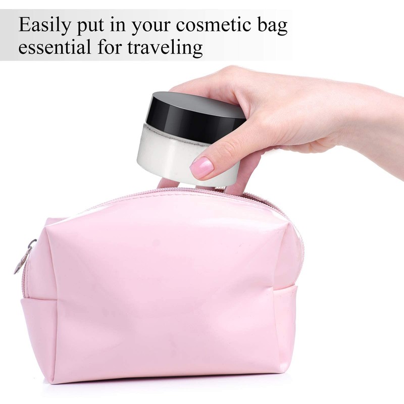 SATINIOR 24 Pieces Empty Clear Plastic Jars with Lids Round