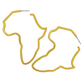 BESPORTBLE 1 Pair African Map Earrings for Women Statement Studs Hypoallergenic Gold Design for Parties Weddings and Special Occasions Unique Ear Jewelry