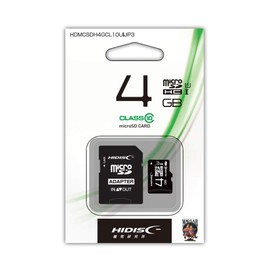 MAG-LAB HDMCSDH4GCL10UIJP3 Micro SDHC Card 4GB CLASS10 UHS-1 Compatible with SD Adapter / Case