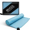 Invool Microfiber Towel, 5 colours (Blue) with carry bag -