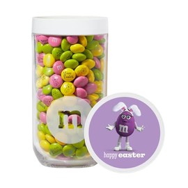 M&M'S Easter Milk Chocolate Candy Jar, Festive Spring Themed Treats in Reusable Container, Perfect for Egg Hunts, Basket Fillers, Party Favors, and Seasonal Snacking