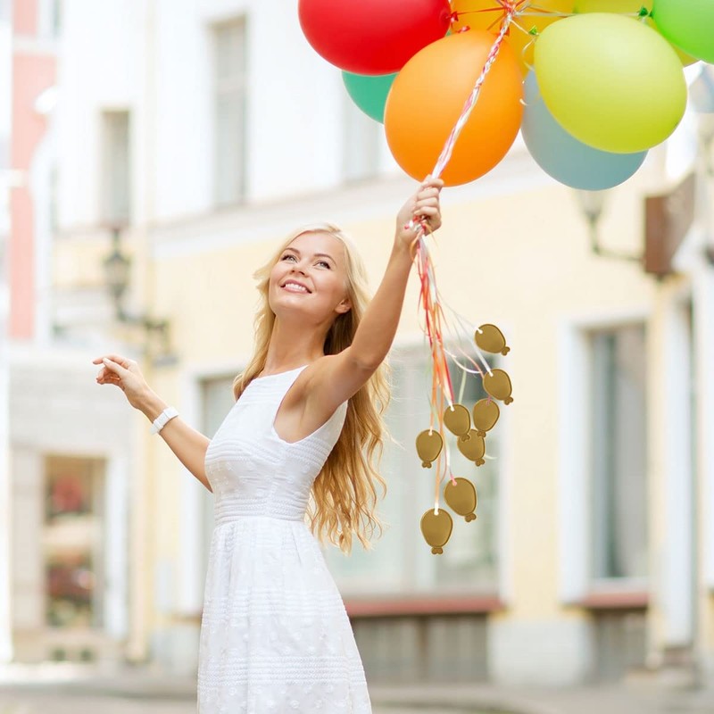 SOL SOL 24pk Helium Balloon Weights - Gold Plastic Party