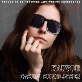 KAPVOE Polarized Sunglasses for Women Men Driving Fishing Classic Style Anti-Glare UV400 Protection