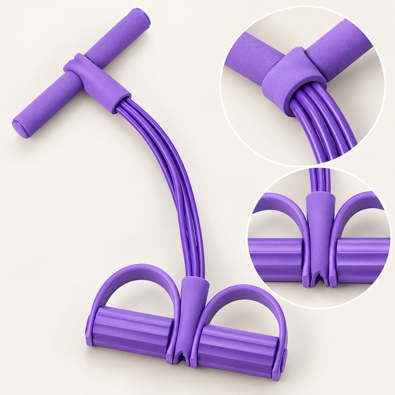 4‑Tube Pedal Tension Rope Multi‑Functional Household Fitness Elastic Band for