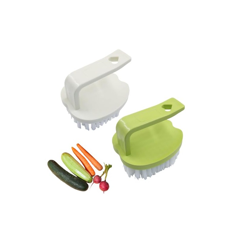 2 Pack Vegetable Scrubber Brush | Fruit Vegetable Stiff Bristles,
