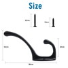JatilEr Coat Hooks Pack of 12 Black Coat Hooks Wall