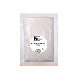 Acrylic Nail coloured Powder Refill Foil bag 10g Koi Nails Eu Pro Glitter colour (White Glitter)