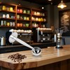 Silver Coffee Scoop Portable Stainless Steel Stand 2 In 1