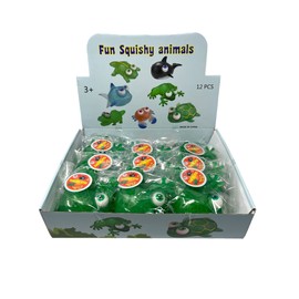 WARM FUZZY Toys Full Case (12) Floating Eye Animal Squishy Frog | Funny Sensory Fidget Great for Party Favor, Prize Box, PTA Carnival or School Fundraisers