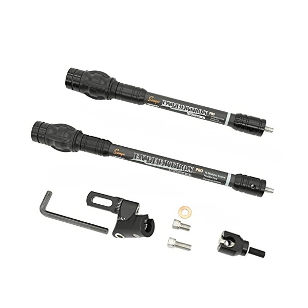 SUNYA Archery 3in1 Compound Bow Stabilizer Kit, 8"+10" + Quick