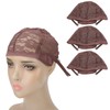3pcs Stretchable Stocking Wig Cap Breathable Nylon Mesh Hat for