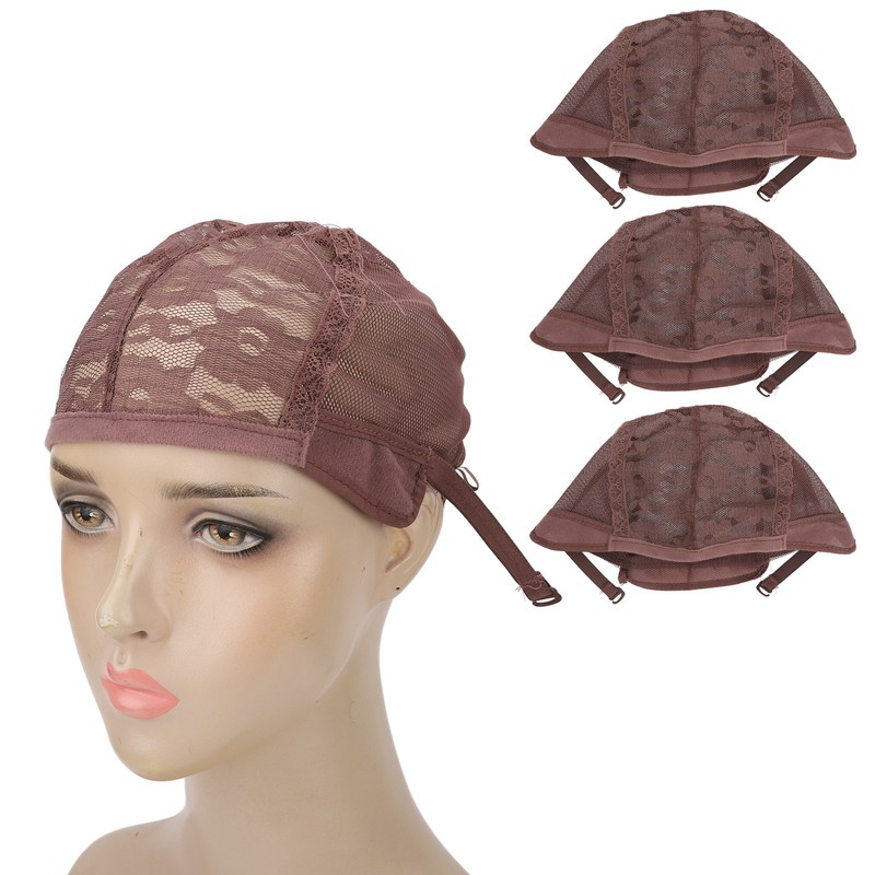 3pcs Stretchable Stocking Wig Cap Breathable Nylon Mesh Hat for