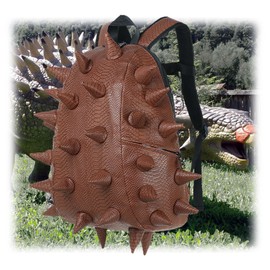 CMCROWN MOUNTAIN Adult Dinosaur Backpack for Men Women, Ankylosaur Casual Daypack, Waterproof 15.6 Inch Dragon Thorn Laptop Backpack, Fashion Spike Punk Backpack for Commuter Travel Shopping Brown