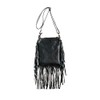 Black Boho Bag | Real Leather | Fringe Purse |