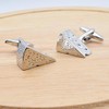 Cheese Block Design Cufflinks, Presented in a Box