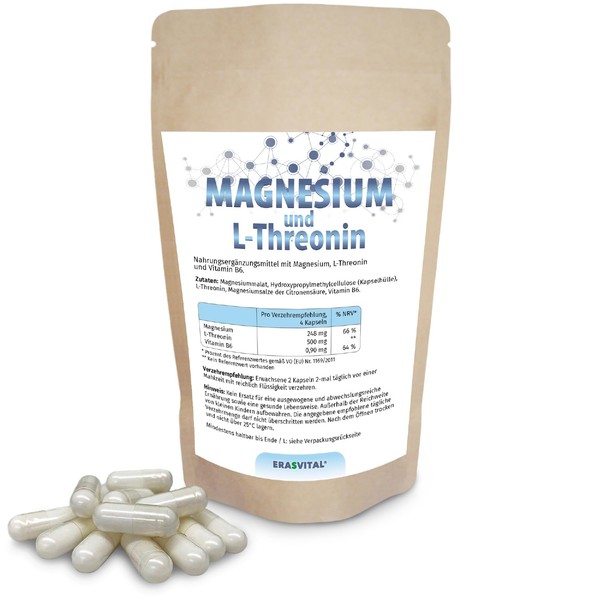 Magnesium L-Threonine 720 Capsules 5 Month Supply - Supports Energy