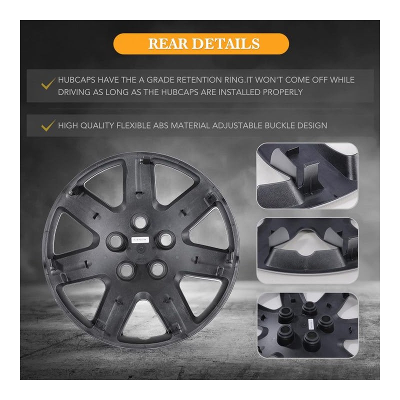 AUTOFREE AUTOFREE 16 Silver Lacquer Hubcaps for 2006-2011 Honda Civic