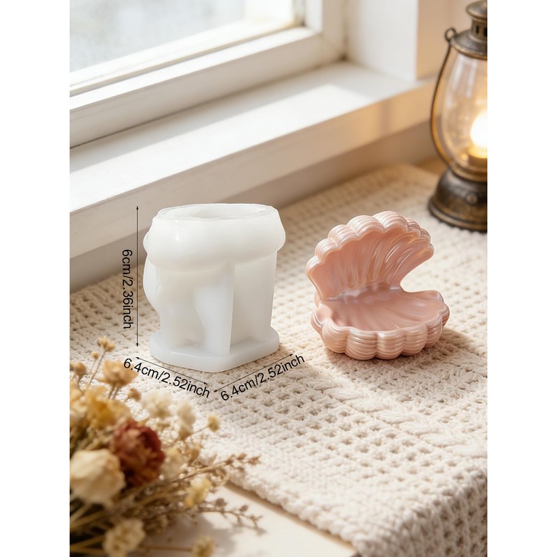 Shell Jewelry Storage Silicone Mold, 2 Pieces Ocean Shell Resin