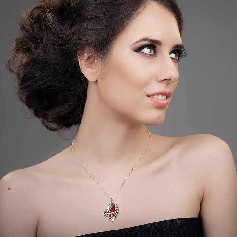 Cardinal Urn Necklace for Ashes - When Cardinals Appear Angels