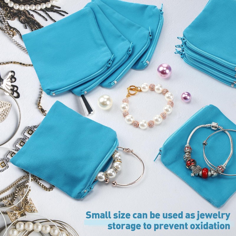 Geosar 24 Pcs Silver Storage Bags, Christmas Anti Tarnish Jewelry