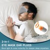 Mezeic Schlafmaske für Seitenschläfer, 3D konturierte Augenmaske Lichtblockierung Schlafmasken für