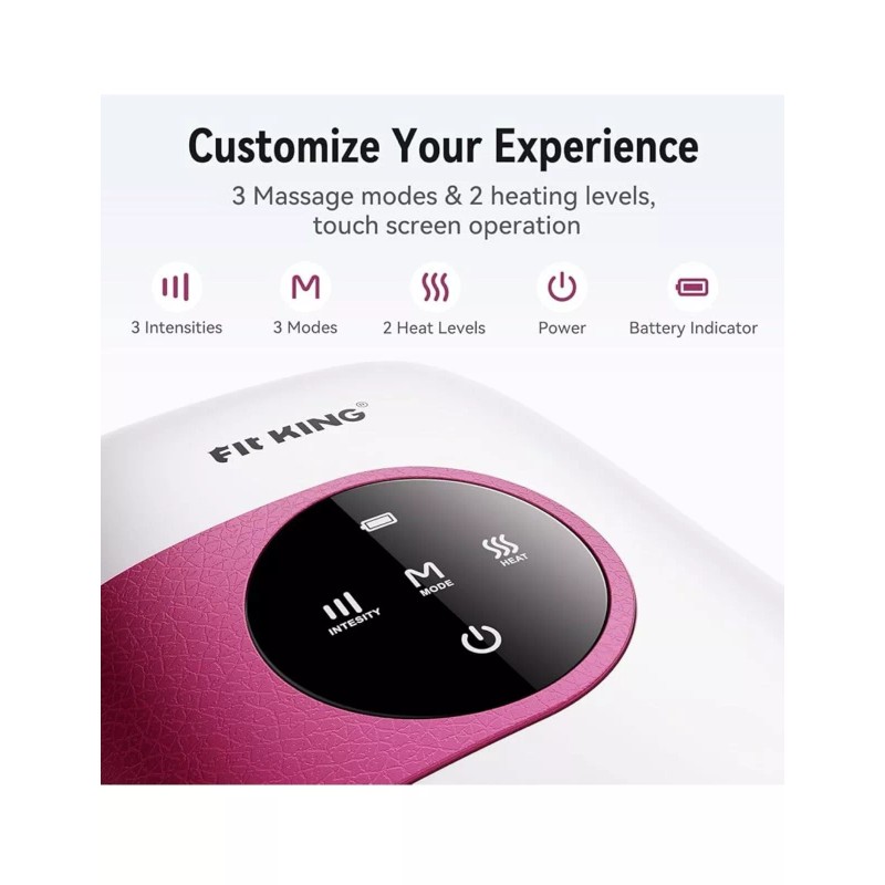 FIT KING Hand Massager with Heat for Hand Massage and