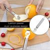 Zitronen Zester Schäler,Zestenreißer,Zitronen Schäler,Zestenschneider,Edelstahl Zitrone Peeler Reibe,Ziseliermesser,Professioneller Zitronen Zester,mit Kanalmesser