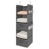 MAX Houser 5 Tier Shelf Hanging Closet Organizer, Cloth Hanging