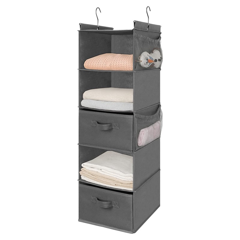 MAX Houser 5 Tier Shelf Hanging Closet Organizer, Cloth Hanging