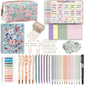 PartyGalore Bible Study Supplies Journaling Kit with Tabs and Notebooks, Bibles Highlighters and Pens No Bleed, Bible Study Kit for Women Students Beginner Christian Gifts