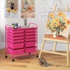 LDAILY 12 Drawers Rolling Storage Cart, Tool Storage Cart Organizer