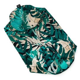 Yoga Studio Organic Cotton Neck Bolster with Handle and Zip - Green Jungle