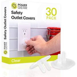 Power Gear 51175 - Cubiertas de plástico de seguridad, paquete de 30, transparente