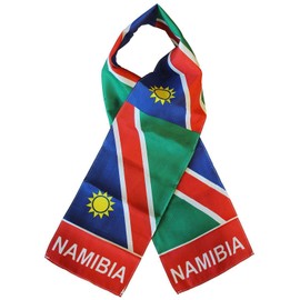 "Flags & Signs" Namibia Country Lightweight Flag Printed Knitted Style Scarf 8"x60" a-1-2631