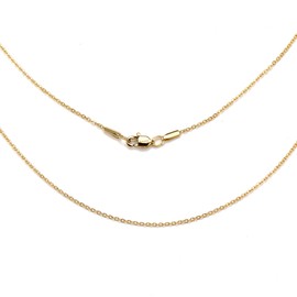 AmyRT Jewelry 1.2mm Titanium Steel Gold Cable Chain Necklaces for Women 24 in