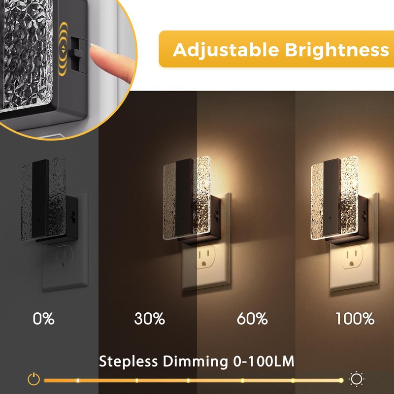 L LOHAS LED Night Lights Plug Into Wall, 2 Pack