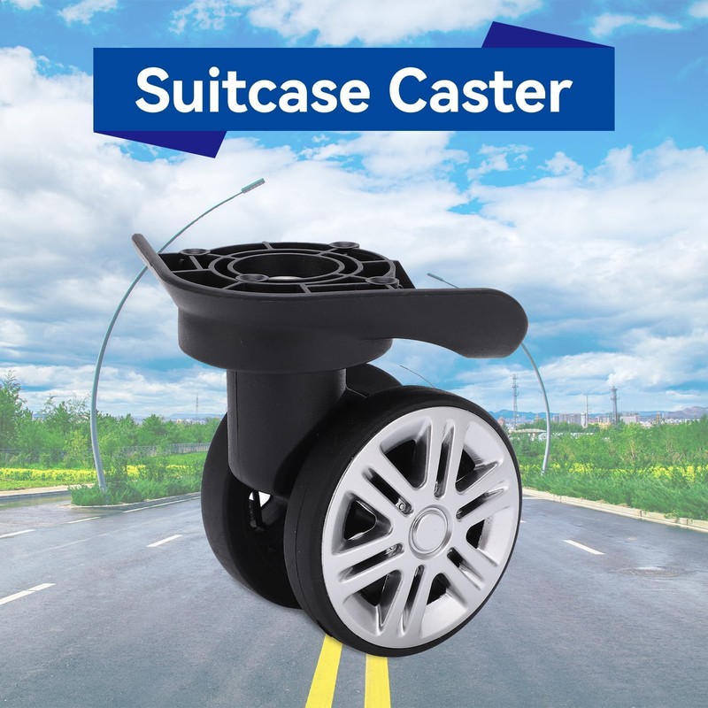 Suitcase Casters, 1 Pair Suitcase SwivelCasters Repalcement Double Row Wheels