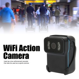 WiFi Action Camera, CS02 Portable Video Camera HD 1080P Video Camera Camcorder, Support 256GB Memory Card, with Night Vision Lights, for Windows, for OS X, for Linux