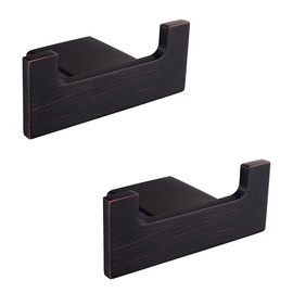 RANDOM Double Towel Hooks for Bathroom Wall Hook Heavy Duty Coat Robe Clothes Towel Sponges Hooks Holder SUS304 Stainless Steel Wall Mount Bathroom Kitchen Accessories 2 Pack Oil Rubbed Bronze