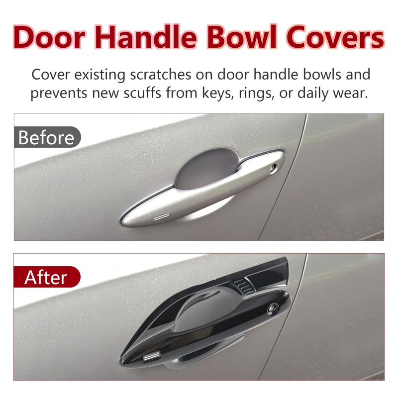 Exterior Door Handle Bowl Covers Compatible with Toyota Camry LE